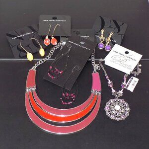 Lot of 6 NWT New York & Co Necklaces & Earrings Bundle With Private Collection